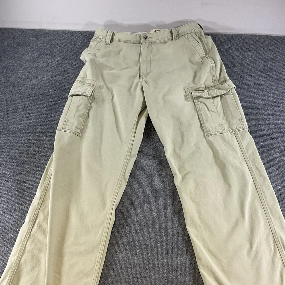 Levis Cargo Loose Straight Pants Mens 36x34 Khaki Utilit Work Cotton Cargo Pants